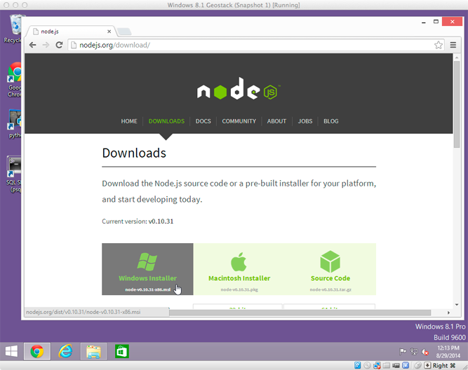 node.js download